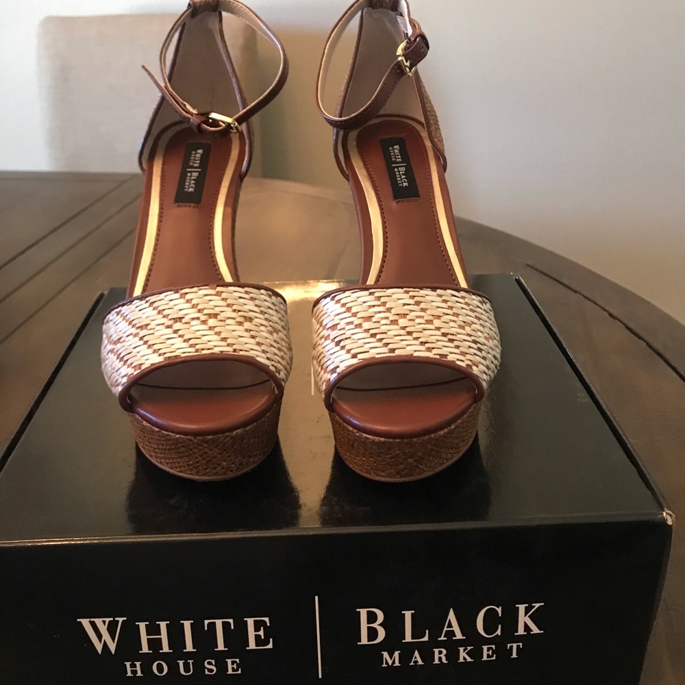 Brand New White House Black Market Wedge Sandals